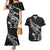 New Zealand Rugby Warrior Custom Couples Matching Mermaid Dress and Hawaiian Shirt Black Fern Taniko Motif