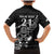 New Zealand Rugby Warrior Custom Family Matching Mermaid Dress and Hawaiian Shirt Black Fern Taniko Motif