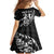 New Zealand Rugby Warrior Custom Family Matching Mermaid Dress and Hawaiian Shirt Black Fern Taniko Motif