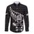 New Zealand Rugby Warrior Custom Family Matching Mermaid Dress and Hawaiian Shirt Black Fern Taniko Motif