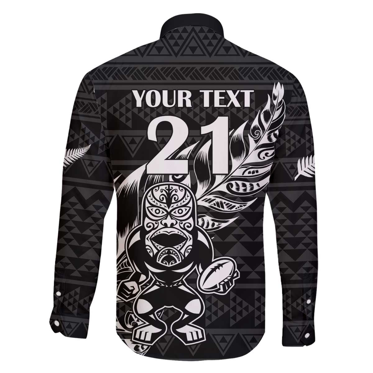 New Zealand Rugby Warrior Custom Family Matching Off The Shoulder Long Sleeve Dress and Hawaiian Shirt Black Fern Taniko Motif