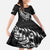 New Zealand Rugby Warrior Custom Family Matching Puletasi and Hawaiian Shirt Black Fern Taniko Motif