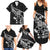 New Zealand Rugby Warrior Custom Family Matching Summer Maxi Dress and Hawaiian Shirt Black Fern Taniko Motif