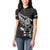 New Zealand Rugby Warrior Custom Women Polo Shirt Black Fern Taniko Motif