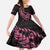 New Zealand Rugby Warrior Custom Family Matching Mermaid Dress and Hawaiian Shirt Pink Fern Taniko Motif