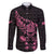 New Zealand Rugby Warrior Custom Family Matching Mermaid Dress and Hawaiian Shirt Pink Fern Taniko Motif