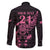 New Zealand Rugby Warrior Custom Family Matching Mermaid Dress and Hawaiian Shirt Pink Fern Taniko Motif