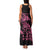 New Zealand Rugby Warrior Custom Family Matching Tank Maxi Dress and Hawaiian Shirt Pink Fern Taniko Motif