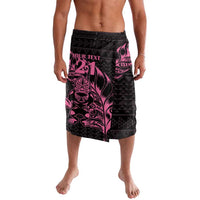 New Zealand Rugby Warrior Custom Lavalava Pink Fern Taniko Motif