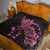 New Zealand Rugby Warrior Custom Quilt Pink Fern Taniko Motif
