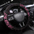 New Zealand Rugby Warrior Steering Wheel Cover Pink Fern Taniko Motif