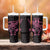 New Zealand Rugby Warrior Custom Tumbler With Handle Pink Fern Taniko Motif