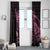New Zealand Rugby Warrior Custom Window Curtain Pink Fern Taniko Motif