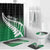Green Silver Fern Spirit Taniko Tukutuku Personalised Bathroom Set - Polynesian Pride