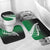 Green Silver Fern Spirit Taniko Tukutuku Personalised Bathroom Set - Polynesian Pride