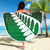 Green Silver Fern Spirit Taniko Tukutuku Personalised Beach Blanket