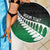 Green Silver Fern Spirit Taniko Tukutuku Personalised Beach Blanket