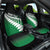 Green Silver Fern Spirit Taniko Tukutuku Personalised Car Seat Cover