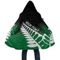 Green Silver Fern Spirit Taniko Tukutuku Personalised Cloak - Polynesian Pride