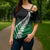 Green Silver Fern Spirit Taniko Tukutuku Personalised Cross Shoulder Shirt - Polynesian Pride