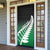 Green Silver Fern Spirit Taniko Tukutuku Personalised Door Cover - Polynesian Pride