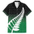 Green Silver Fern Spirit Taniko Tukutuku Personalised Family Matching Short Sleeve Bodycon Dress and Hawaiian Shirt