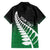 Green Silver Fern Spirit Taniko Tukutuku Personalised Hawaiian Shirt