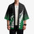 Green Silver Fern Spirit Taniko Tukutuku Personalised Kimono - Polynesian Pride