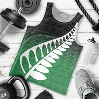 Green Silver Fern Spirit Taniko Tukutuku Personalised Men Tank Top