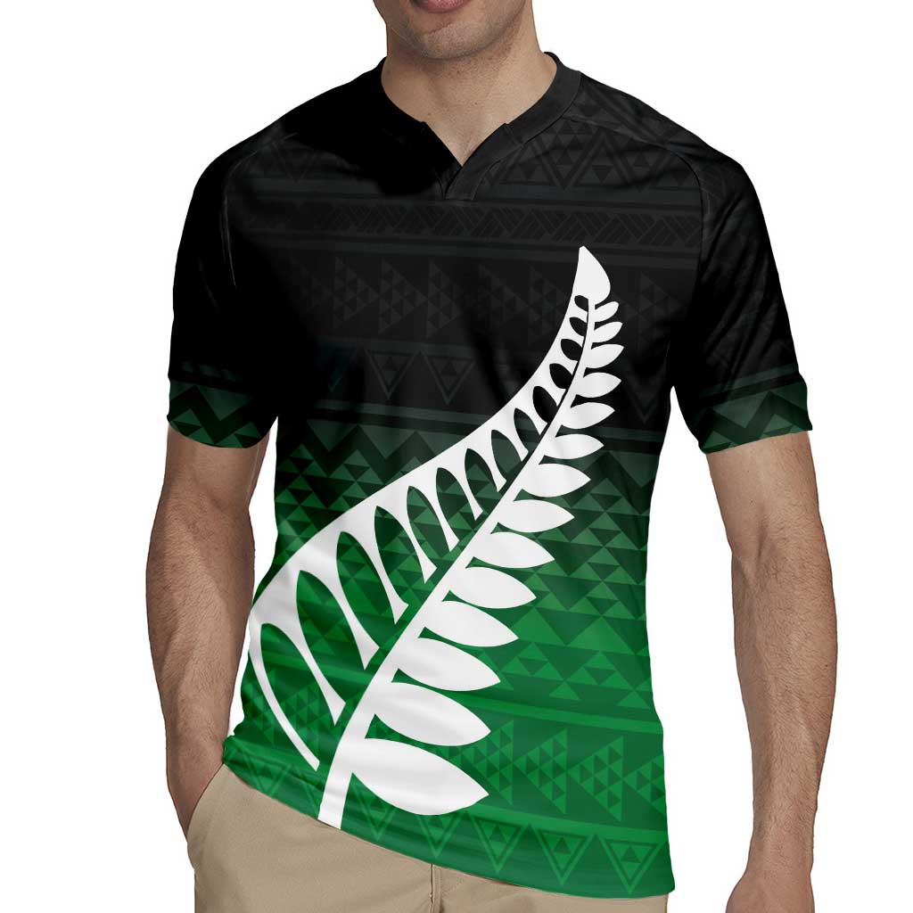 Green Silver Fern Spirit Taniko Tukutuku Personalised Rugby Jersey