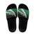Green Silver Fern Spirit Taniko Tukutuku Personalised Slide Sandals - Polynesian Pride