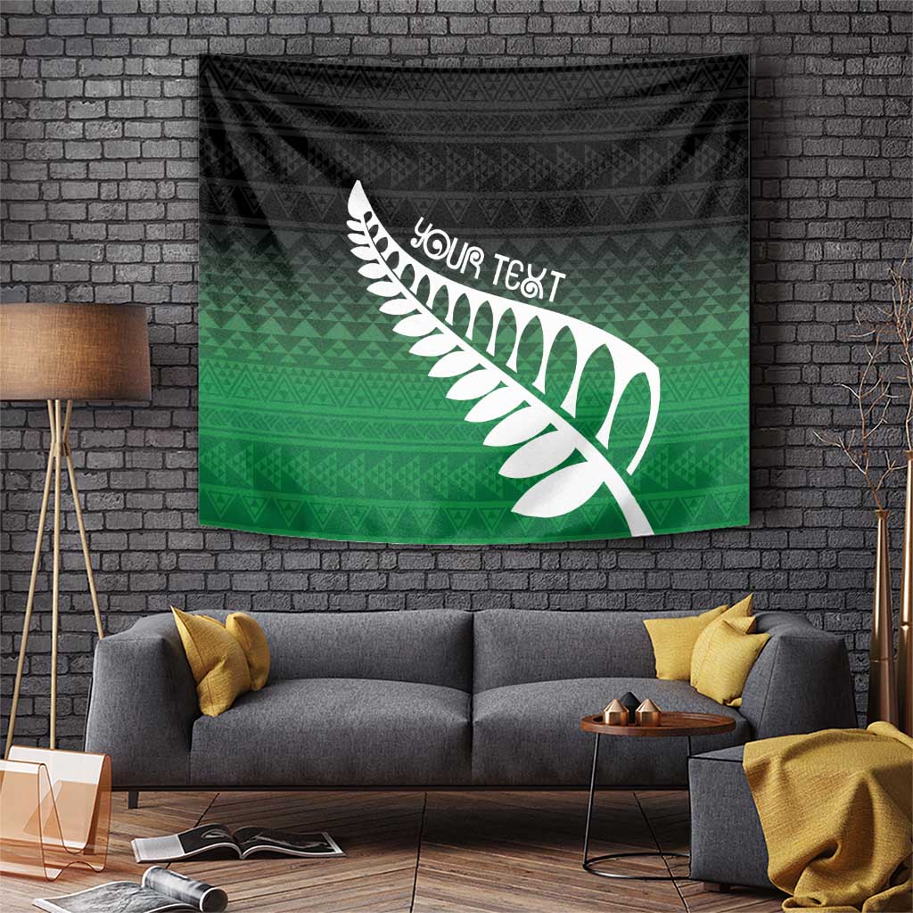 Green Silver Fern Spirit Taniko Tukutuku Personalised Tapestry LT9 Green - Polynesian Pride