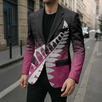 Pink Silver Fern Spirit Taniko Tukutuku Personalised Blazer - Polynesian Pride