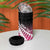 Pink Silver Fern Spirit Taniko Tukutuku Personalised 4 in 1 Can Cooler Tumbler
