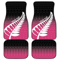 Pink Silver Fern Spirit Taniko Tukutuku Personalised Car Mats
