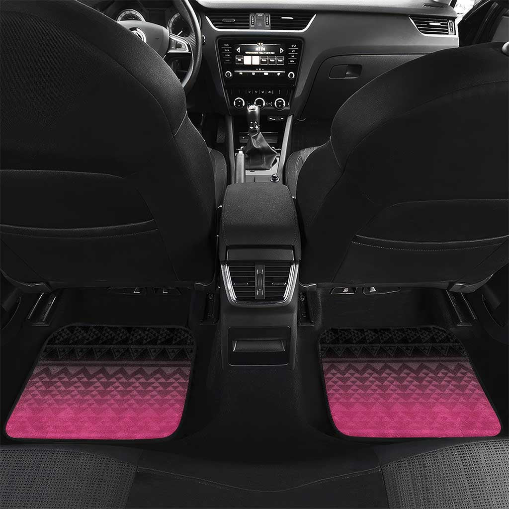 Pink Silver Fern Spirit Taniko Tukutuku Personalised Car Mats