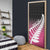Pink Silver Fern Spirit Taniko Tukutuku Personalised Door Cover - Polynesian Pride