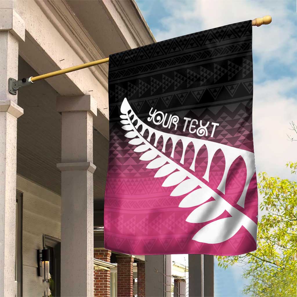 Pink Silver Fern Spirit Taniko Tukutuku Personalised Garden Flag