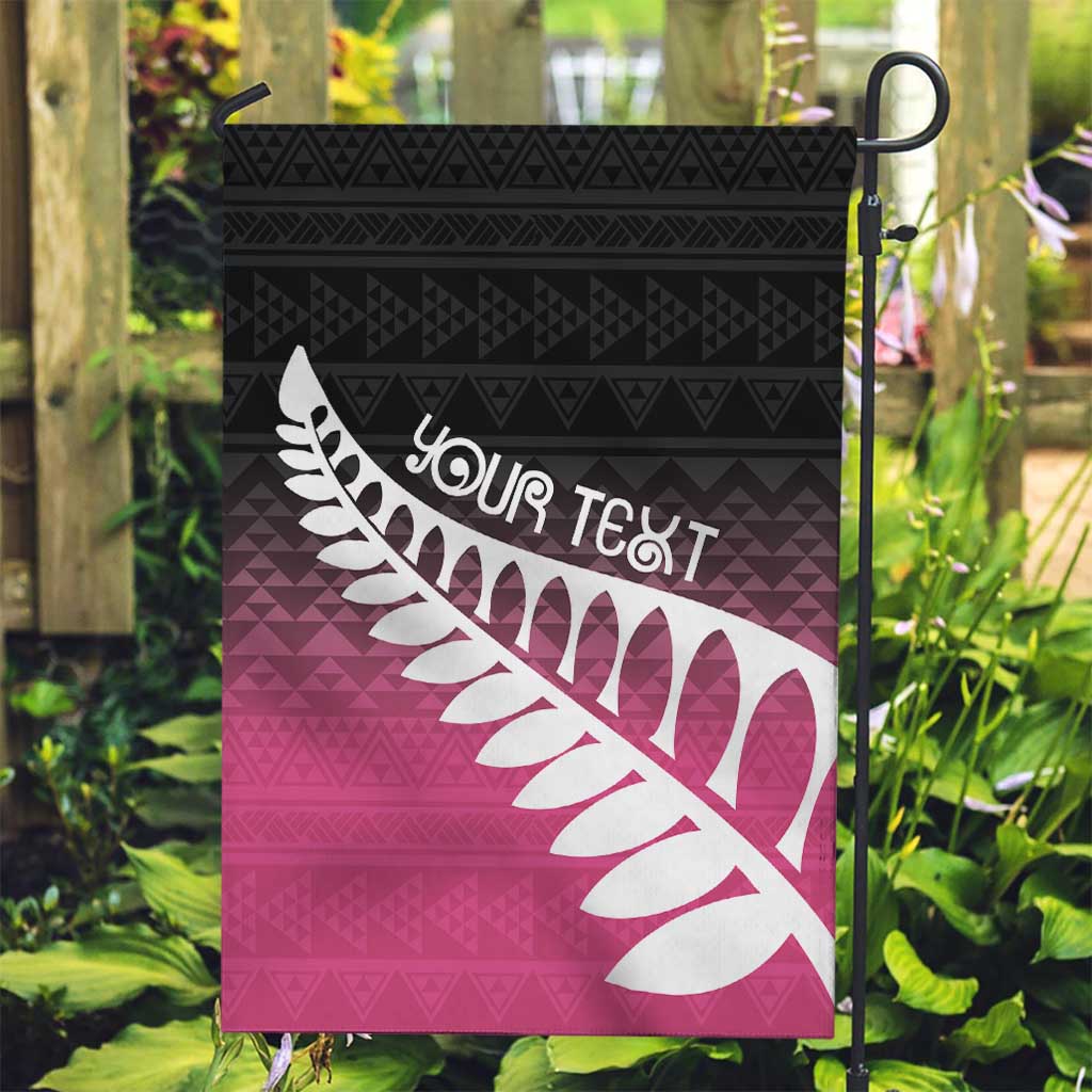Pink Silver Fern Spirit Taniko Tukutuku Personalised Garden Flag