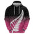 Pink Silver Fern Spirit Taniko Tukutuku Personalised Hoodie