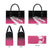 Pink Silver Fern Spirit Taniko Tukutuku Personalised Leather Bag - Polynesian Pride