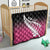 Pink Silver Fern Spirit Taniko Tukutuku Personalised Quilt