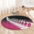 Pink Silver Fern Spirit Taniko Tukutuku Personalised Round Carpet