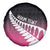 Pink Silver Fern Spirit Taniko Tukutuku Personalised Spare Tire Cover