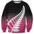 Pink Silver Fern Spirit Taniko Tukutuku Personalised Sweatshirt
