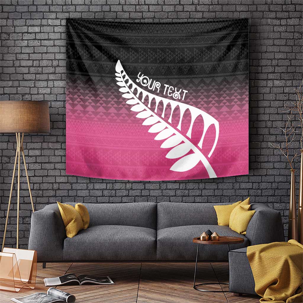Pink Silver Fern Spirit Taniko Tukutuku Personalised Tapestry LT9 Pink - Polynesian Pride
