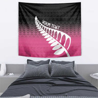 Pink Silver Fern Spirit Taniko Tukutuku Personalised Tapestry