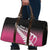 Pink Silver Fern Spirit Taniko Tukutuku Personalised Travel Bag - Polynesian Pride