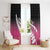 Pink Silver Fern Spirit Taniko Tukutuku Personalised Window Curtain