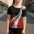 Red Silver Fern Spirit Taniko Tukutuku Personalised Cross Shoulder Shirt - Polynesian Pride